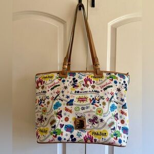 Retired Rare Dooney & Bourke Run Disney WDW Marathon Large Tote Bag 2014 Mickey